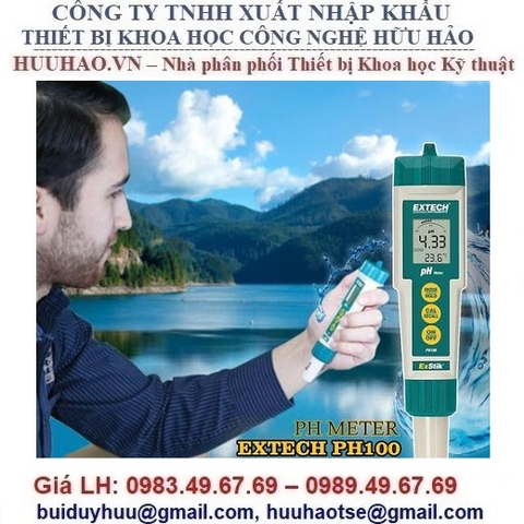 Bút đo pH Extech PH100 (0.00 -14.00 pH; ± 0.01 pH)