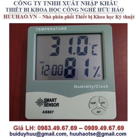 NHIỆT ẨM KẾ ĐIỆN TỬ SMART SENSOR AS807