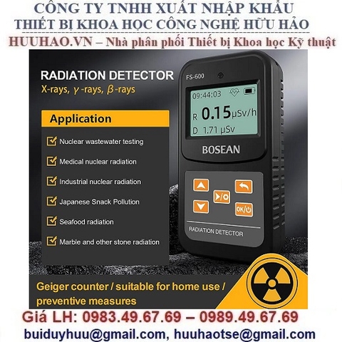 MÁY ĐO BỨC XẠ HẠT NHÂN BOSEAN FS-600