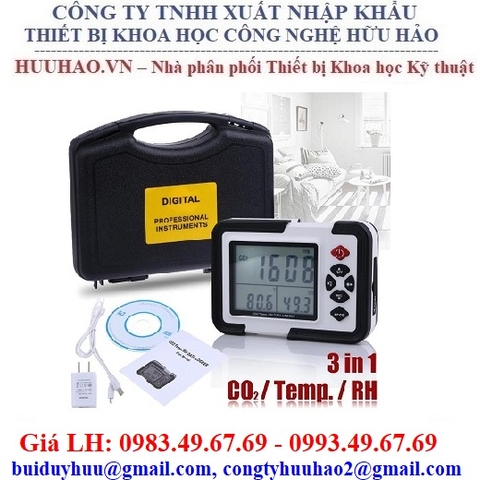 Máy đo và ghi nhiệt độ, độ ẩm, khí CO2 Model HT-2000