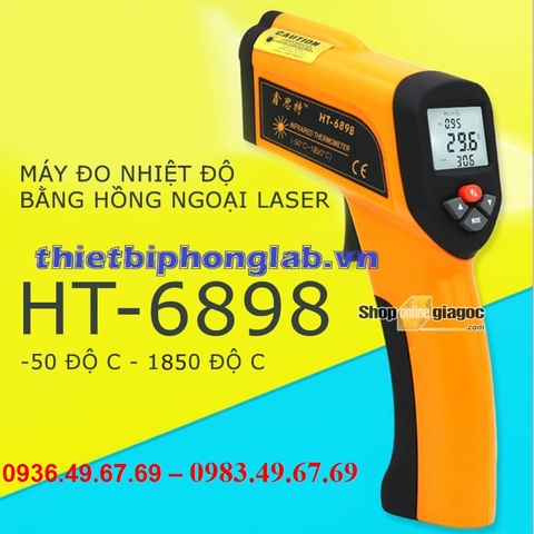 Súng đo nhiệt từ xa tới 1850 độ HT-6898 có đầu dò tiếp xúc K