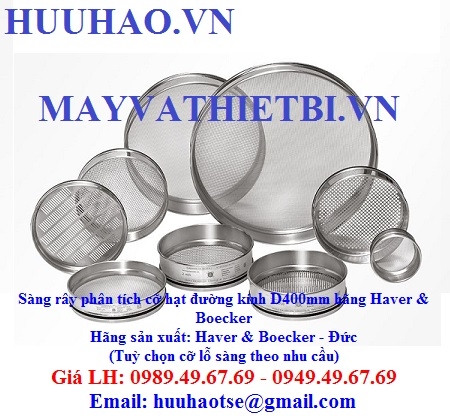 Sàng rây phân tích cỡ hạt đường kính D400mm hãng Haver & Boecker