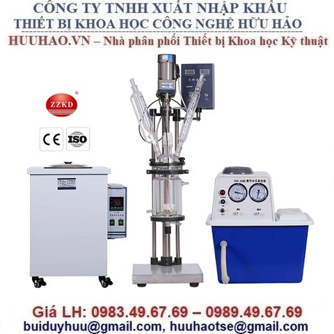 BÌNH PHẢN ỨNG, THIẾT BỊ PHẢN ỨNG THỦY TINH 2 LỚP