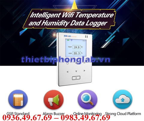 Bộ ghi dữ liệu nhiệt độ độ ẩm WIFI Elitech RCW-800