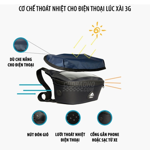 TÚI TREO ĐẦU XE MÁY TAM'S - tại chợ bảo hộ