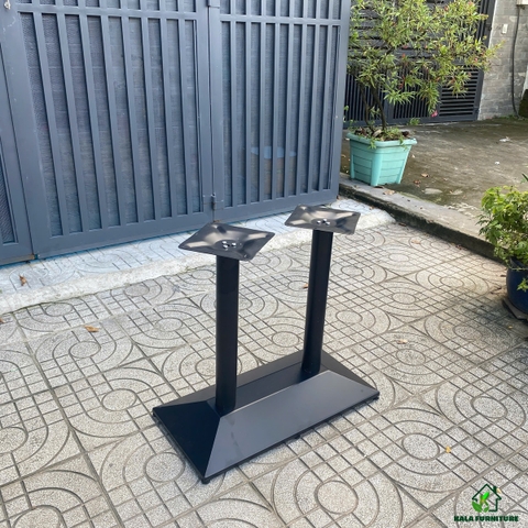 Chân bàn sắt đôi mâm vuông vồng 400x800mm CS-D4080