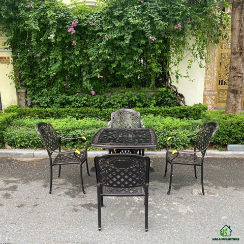 Bộ bàn ghế nhôm đúc BGND-V90QT