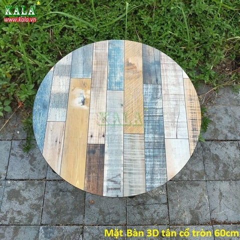 Mặt bàn cafe tên cổ 3D nhập khẩu tròn 60cm