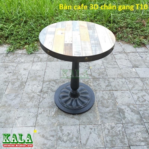 Bàn cafe chân gang T10