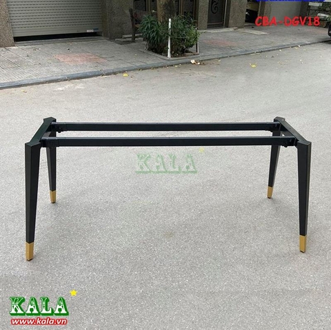 Chân bàn ăn đa giác vàng 800x1800mm CBA-DGV18