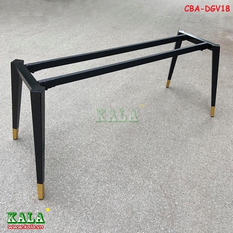 Chân bàn ăn đa giác vàng 800x1800mm CBA-DGV18