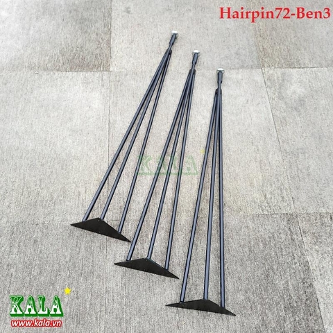 Chân bàn Hairpin tăng chỉnh 3 nhánh 72cm