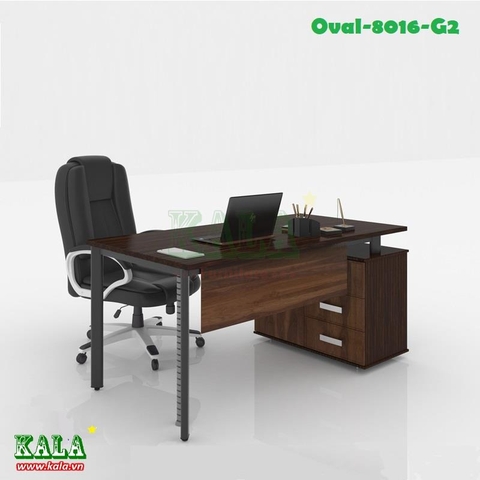 Chân bàn văn phòng oval kèm hệ tủ 800x1600mm (Oval-G2-8016)
