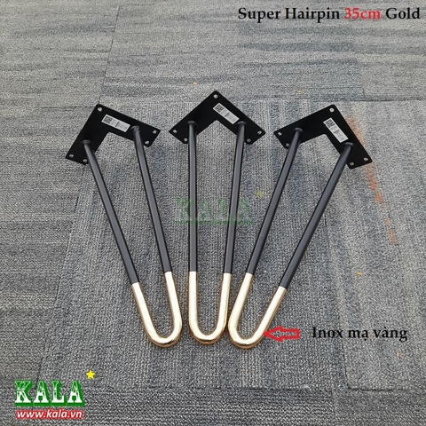 Chân bàn Super Hairpin 35cm Gold