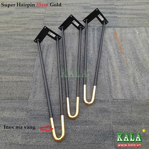 Chân bàn Super Hairpin 55cm Gold