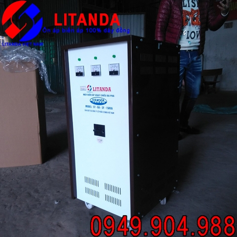 BIẾN ÁP 3 PHA 380V/ 220V 15KVA - BIẾN ÁP LTANDA DÂY ĐỒNG GIÁ TỐT NHẤT