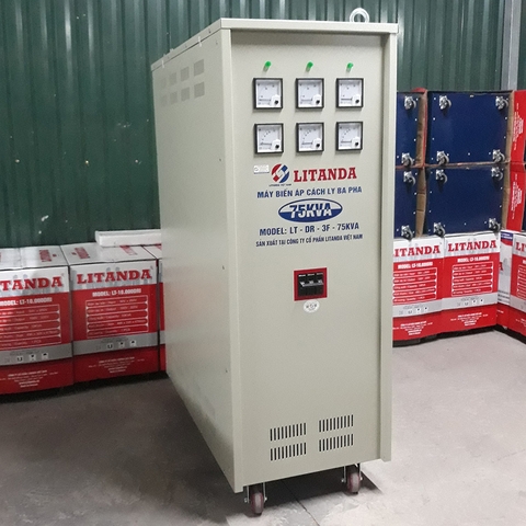 Biến Áp Cách Ly 75KVA 3 Pha Litanda Lioa 75kW 400V 380V 220V Dây Đồng