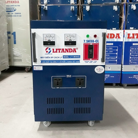 Biến Áp Cách Ly Litanda 7.5KVA Chống Giật, Chống Sét Đời Mới Nhất 2023