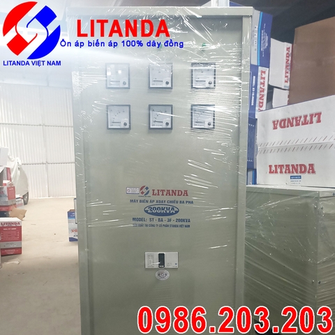 Biến Áp Litanda 200KVA 3 Pha 380V 220V 200V Dây Đồng Nhập Khẩu Giá Tốt