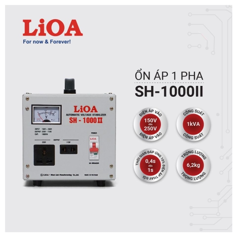 Lioa 1KW 1KVA Ổn Áp 1 Pha Lioa SH-1000 DRI-1000 DRII-1000 Giá Rẻ Nhất