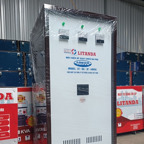 MÁY BIẾN ÁP 3 PHA 380V/ 220V 40KVA - LITANDA DÂY ĐỒNG LẮP TẠI XƯỞNG CƠ KHÍ SỐ 7 MIÊU NHA TÂY MỖ - HN
