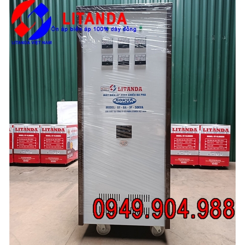 Máy Biến Áp 50KVA 3 Pha Litanda 100% Dây Đồng, Chạy Êm, Tiết Kiệm Điện