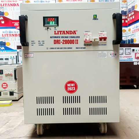 Ổn Áp 20KVA Litanda DRI-20000 II Dải 90V-250V 1 Pha NEW 2023 Dây Đồng