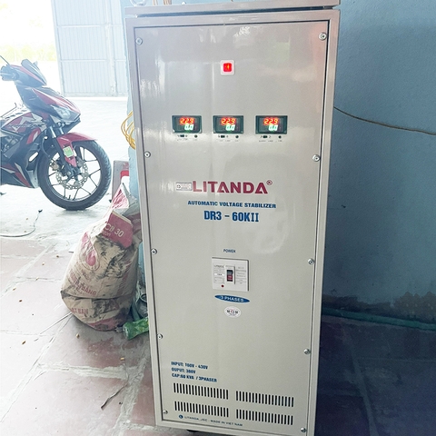 Ổn Áp 60KVA 3 Pha Litanda DR3-60K II Dải 160V-430V Dây Đồng NEW 2024