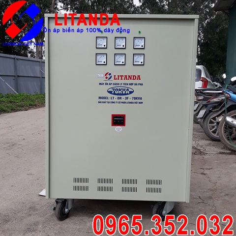 Ổn Áp Cách Ly 70KVA 3 Pha 70KW Litanda Sản Xuất Theo Đơn Đặt Hàng