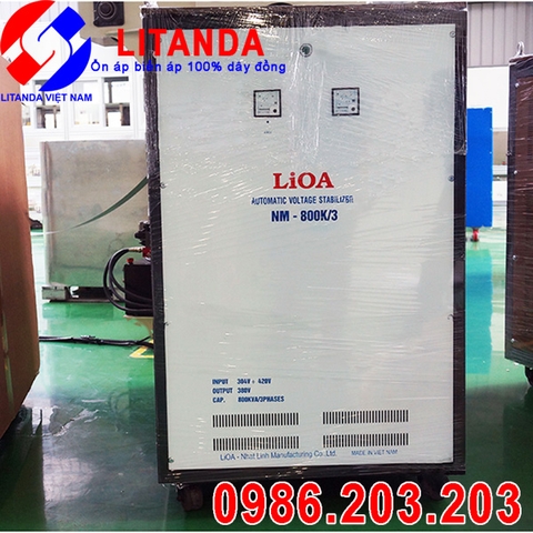 Ổn áp LiOA 800KVA 3 pha NM-800K II Input 304V-420V Output 380V Giá Tốt