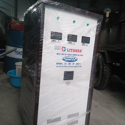 Ổn Áp Litanda 30KVA 3 Pha 30KW New 2022 Chính Hãng Đồng Hồ Led Điện Tử