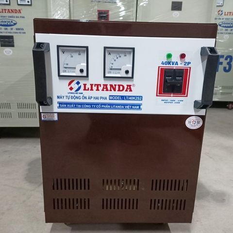 Ổn Áp Litanda 40KVA 2 Pha Lửa Vào 160V~430V Thế Hệ Mới 2023