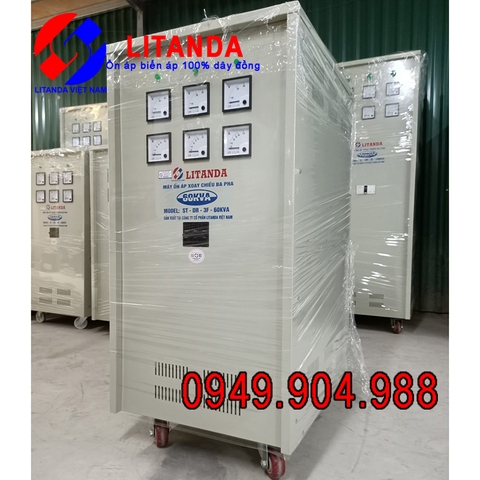 Ổn Áp Litanda 60KVA 3 Pha Dải 260V~430V Dây Đồng 100% Giá Bao Nhiêu?