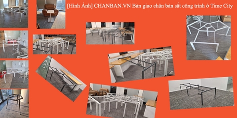 [Hình Ảnh] Poka Bàn giao chân bàn sắt công trình ở Time City