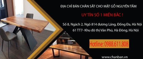 Địa chỉ bán chân sắt cho bàn gỗ nguyên tấm