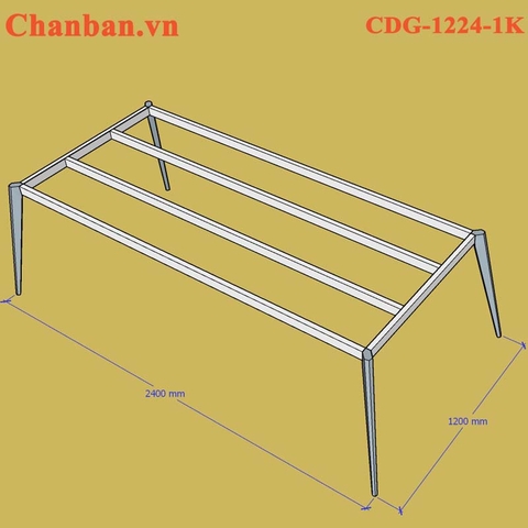 Chân bàn Ống Côn đa giác 1200x2400mm 1 Khung
