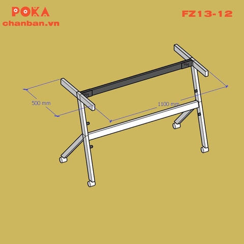 Chân bàn huấn luyện mặt cố định KT 600x1200-FZ13-1200