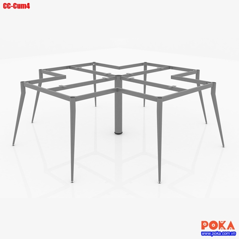 Chân bàn ống côn 1 tầng cụm 4 góc 2400x2400mm CC-Cum4