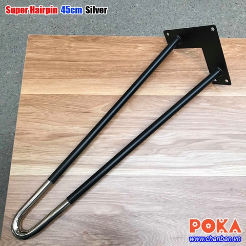 Chân bàn Super Hairpin Silver 45cm