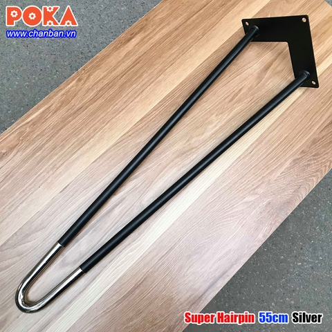 Chân bàn Super Hairpin Silver 55cm