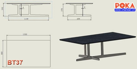 Chân bàn trà sofa BT37