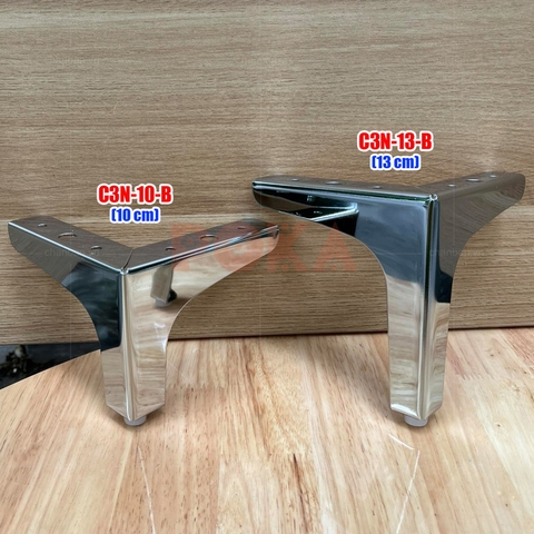 Chân sofa 3 ngạnh C3N màu bạc 10cm - 13cm - 15cm