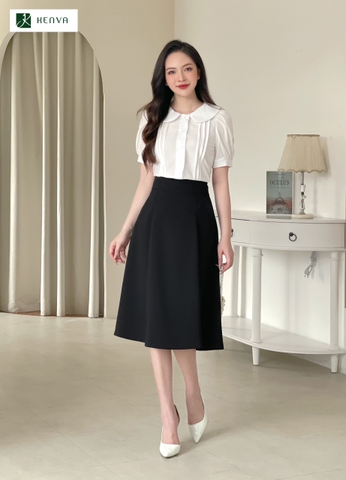 Sơ mi hoa cổ sen diễu thân