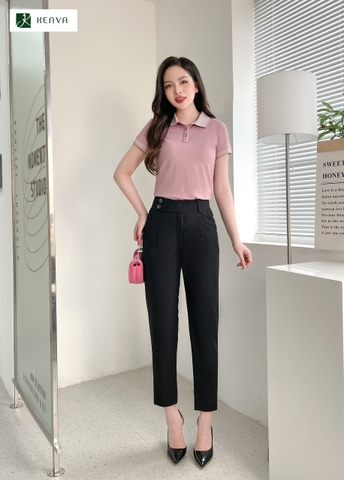 Quần baggy cạp bong cúc lệch