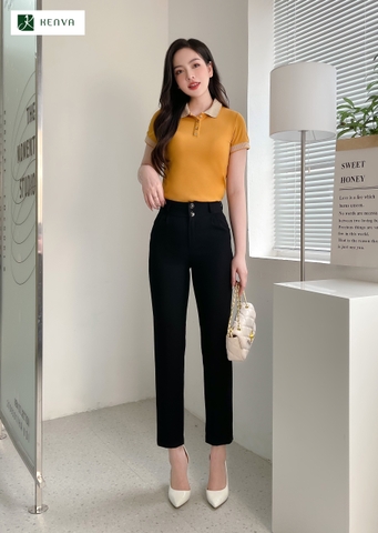 Quần trơn baggy 2 cúc