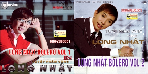 Ca sĩ Long Nhật Bolero .Tuyển tập 2 cd phôi phono