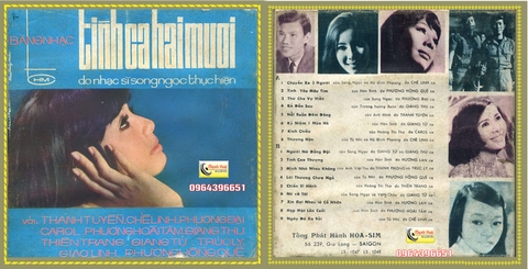 Tình Ca 20 thâu âm trước 1975. Băng Cối 7 in 4 Track.