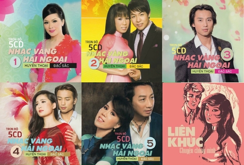 Bộ Nhạc Vàng Hải Ngoại gồm 6 Băng Đài Sony HF 90 tuyển chọn những ca khúc nổi tiếng