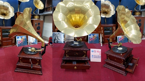 Loa kèn cổ Victor 2 tầng chạy đĩa đá kèn vàng