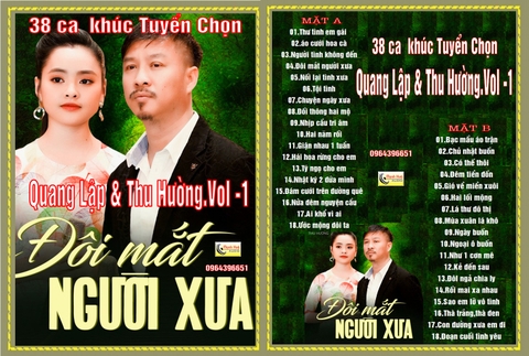 Quang Lâp & Thu Hường 1 .Tuyển tập 36 ca khúc .Băng cối 10 ( 4 Track )